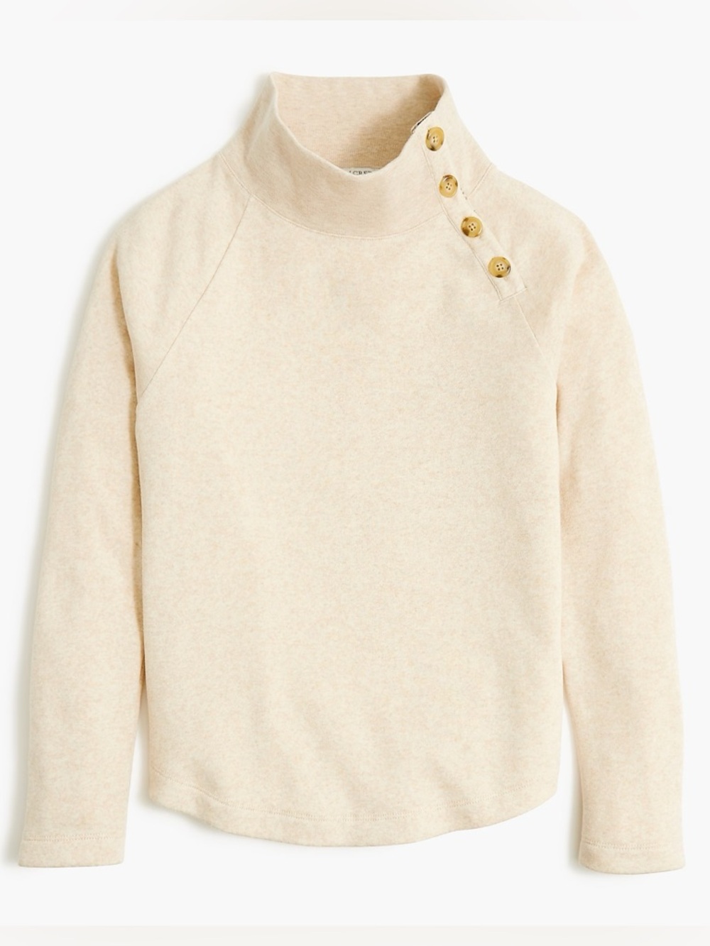 J. Crew Wide Button-Collar Pullover Sweatshirt